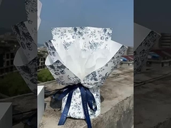 Retro bloemenkunst verpakkingspapier, boeket verse bloemen, populair waterdicht verpakkingspapier, bloemen