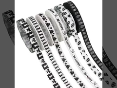 Pasen lint, zwart-witte Paaskrans, boog decoratie lint, Paaseieren mand, cadeau packagi