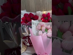 Kerstroos Tulpen geïmpuleerde bloemenboeket Belijdenis Verjaardagscadeau Fabrikant Groothandel Boeket