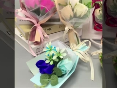 Valentijnsdag mini boeket, roze zeep, eeuwige bloem, aromatherapie cadeau doos, DIY souvenir gif
