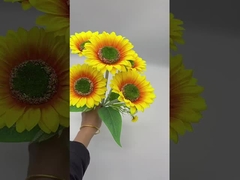 Simulatie van bloemen zonnebloem nep bloem boeket zonnebloem zakdoek bloem boeket bruiloft hotel