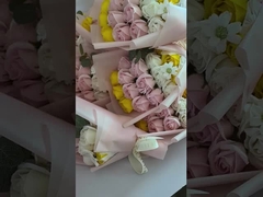 18-roze zeepbloem geschenkdoos, zeepbloem boeket, Valentijnsdag, Kerstcadeau, verjaardag klein