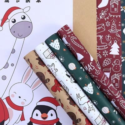 Goede prijs. Vrolijk Verpakkend Document 58cm X 58cm van de Kerstmisgift Gedrukt Kraftpapier-Document 20 Bladen in Zak online