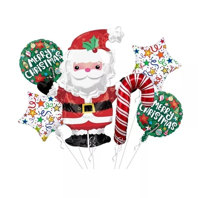 Goede prijs. Levering van het Suikergoedcane balloon aluminum foil balloon Santa Claus Balloon Set For Decoration van Wholesal de Nieuwe Kerstmis online