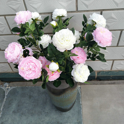 Goede prijs. Decoratief kunstbloemboeket Pioenbloemen voor thuisbruiloft online