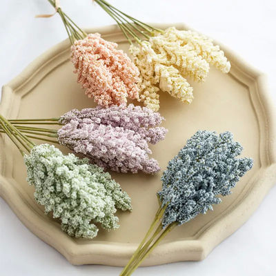 kopen Home Decor Foam Berry Spike Mini Fake Vanilla Flower Kunstmatige Baby Breath Bloemen online vervaardiging