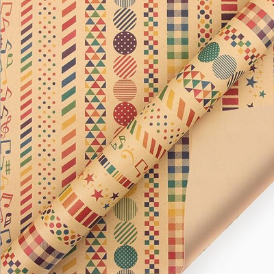Goede prijs. Kraft papier geschenk wrap papier roll inkjet printing technologie online