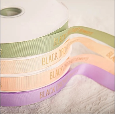 kopen Duurzaam aangepast verpakken Geschenkverpakking Ribbon met goudfolie 3d embossed logo print online manufacture