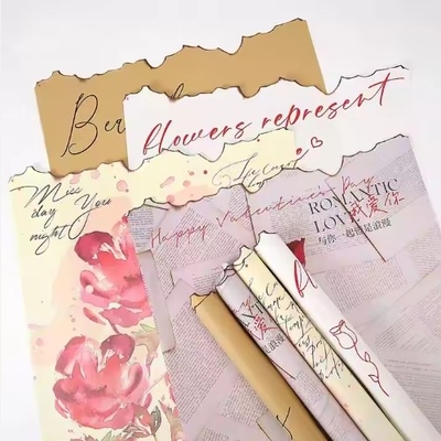 kopen Waterdicht Bloemenwinkel Verpakkingspapier Boeket Verpakkingspapier Liefdesbrieven Druk Bloemenverpakkingspapier online manufacture