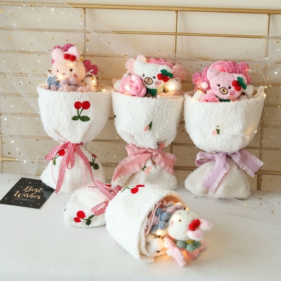 Goede prijs. Pop Bouquet Lief Plush Bunny Pop Bouquet Kerstfeest cadeau Afgesloten Stoffen Bouquet online