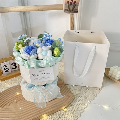 Goede prijs. Woolen Bunny Ear Bouquet Handheld Flower Arrangement 20x35cm Ideaal voor verjaardagen online