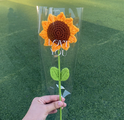 Goede prijs. 20x35cm realistisch gebreide garen bloemenboeket met meerdere kleurkeuzes online