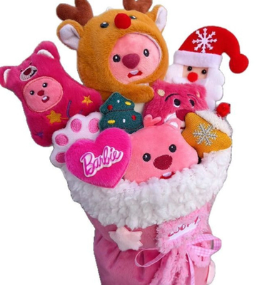 Goede prijs. Verrukkelijke Pink Beaver Poppen Plush Bloemen Boeket voor klantenvereisten online