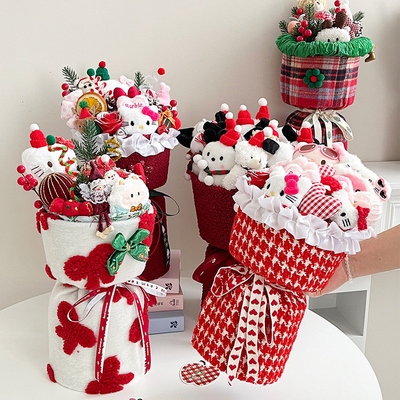 kopen Kerst Plush Stoffen Pop Afgerond Boeket Kerstmis Geschenk Verjaardagsgeschenk Voor Vriendin online manufacture