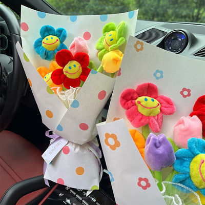 kopen 20x35cm Afgerond Dopamine Creatief Boeket Cartoon Kunstbloem Boeket Meerdere Kleuren Voor Vriendin Verjaardagscadeau online vervaardiging