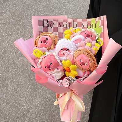 kopen Loopy Little Beaver Plush Doll Bouquet Loopy Adorable Cartoon Plush Toy Creatief Verjaardag en Afstuderen Seizoen Gift voor degenen met een meisjeshart online manufacture