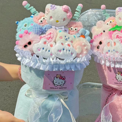 kopen Melody en Kiityt Kat Plush Pop Bouquet Verjaardag en Qixi Festival Gift voor meisjes, beste vrienden en Vrouwelijke vrienden Creatief Geschenk online manufacture
