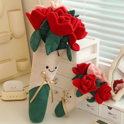 Goede prijs. Roze Roos Koppelfeest Verjaardagscadeautjes voor meisjes Groothandel Roos Kunstbloem Boeket online