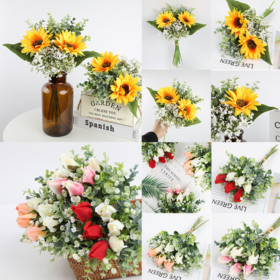 kopen Kunstmatige handgemaakte boeketten, kunstmatige planten en nepbloemenboeketten online vervaardiging