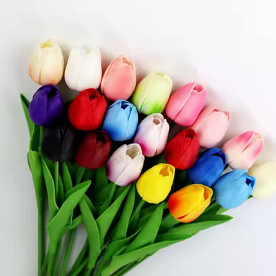 Goede prijs. Kunstmatige fabriek Tulpenbloem Bruiloft PU Real Touch Fake Bloemen Tulpen Decor Arrangement Boeketten Kunstmatige Tulpen online