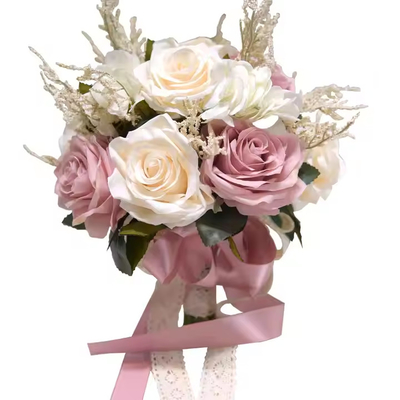 Goede prijs. Kunstmatige bloemenboeket Roos pioen zijden bloemen voor bruiloft decoratie bruid bruidsmeisje bruidsboeket bloem online