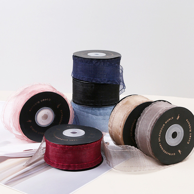 Goede prijs. Koreaanse versie doorzichtig lint, sneeuw gaas, sneeuw textiel, zijde lint, kleurrijk lint, doek strip, boeket verpakking, doe-het-zelf cadeau materiaal online