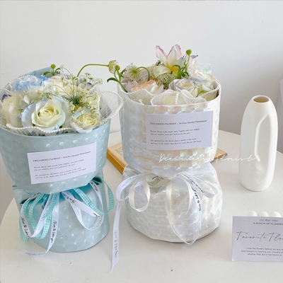Goede prijs. Ice Cube kat oogmasker, kleurrijke bloemen kunst verpakking, bloemen papier, waterdicht handgemaakt bloemenwinkel materialen groothandel online