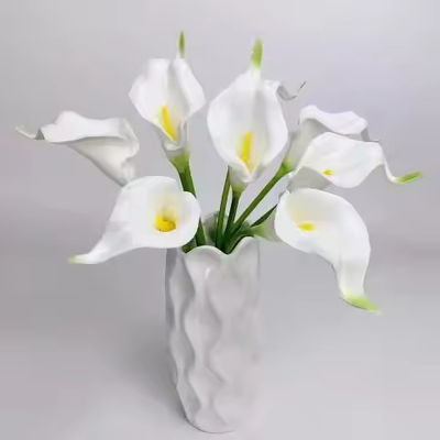 kopen Delicaat zacht Decoratief Bruiloft Nieuwjaarsversieringen Huis tafelartikelen Zijde Kunstbloemen Calla Lily online vervaardiging