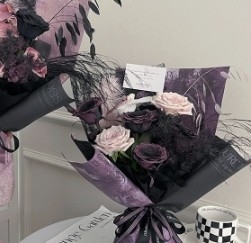 Goede prijs. Ploem Purple Sauce Marmeren bloemen verpakkingspapier online