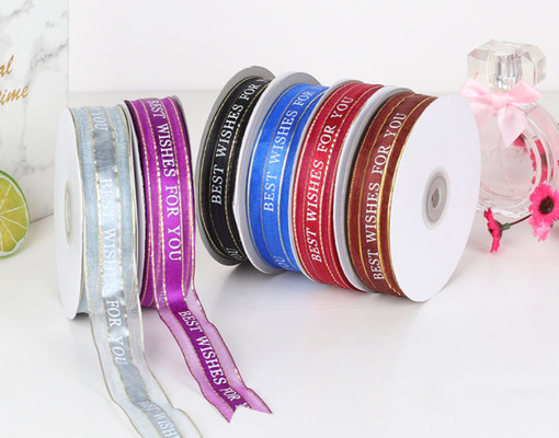 kopen Vier gouden draden, satine rand, zijde lint, gedrukte brieven, beste wensen voor u, cake doos, verse bloemen, bakken, geweven tape online manufacture
