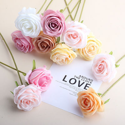 kopen Grensoverschrijdende simulatie kunstmatige simulatie roos eentakige roos bloem kunstmatige bloem zijde bloem huisversiering bloem online vervaardiging