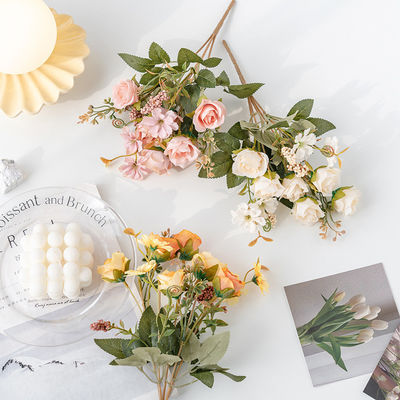 Goede prijs. Rozenkralen, kleine boeketten, enkele kunstbloemen, kunstbloemen, groene planten, zijdebloemen voor de woonkamer, decoratieve bloemen, sieraden en bloemen online