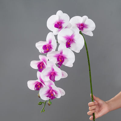kopen Simulatie van bloemen met een high-end en realistisch gevoel, kunstmatige vlinder orchideeën bloem ornamenten, nep bloemenversieringen, bloembukjes, bruiloft bloemen Orchidee pot online vervaardiging