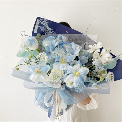 Goede prijs. Verdikte gele folie, gekleurd halfdoorzichtig cellophane, bloemenboeketten, waterdicht bloemenverpakking, kristalpapier, verpakkingsmateriaal voor bloemenkunst online