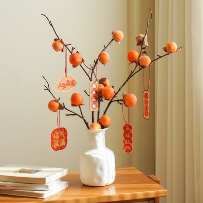 Goede prijs. Gepersonaliseerde grootte simulatie 8 Kleine persimmons Imitatie van echte en nep persimmons Variëteit bloemen voor huisversiering bruiloft online