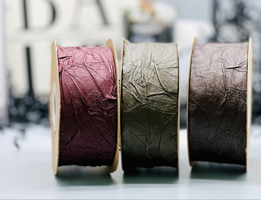 Goede prijs. Herfst en winter Maillard zijde lint Bloem cadeau taart DIY handgemaakte bakverpakking lint in chocolade/persoonlijke kleur online
