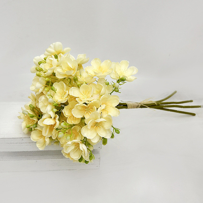Goede prijs. Jasmijn nep bloem buitenlandse handel simulatie bloem slaapkamer bloem arrangement woonkamer kleine jasmijn zijde bloem boeket grensoverschrijdende kunstbloem online