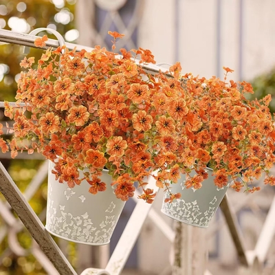 Goede prijs. Outdoor festival decoraties, herfst planten, kunstmatige eucalyptus bladeren, eucalyptus viooltjes, madeliefjes, versieren de binnenplaats online