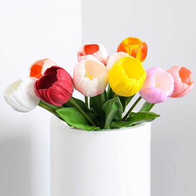 Goede prijs. Simulatie van boeket met vochtinbrengende touch, lantaar tulp, high-end bloemenarrangement, woonkamer taart decoratie, nep bloemen decoratie, gedroogde bloemen online