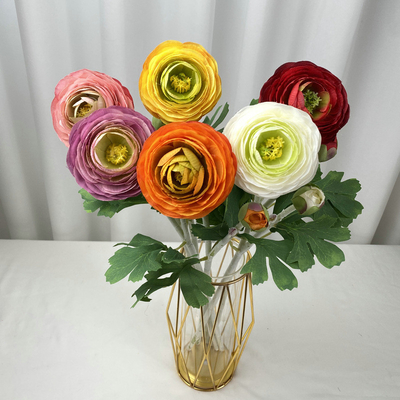 Goede prijs. Schrootdoek met 2 hoofden, lotusbloem simulatie boeket, bruiloft decoratie, woning decoratie, kunstbloemen, landschap weggids, bloemen arrangement decoratie, nep bloemen online