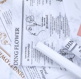 Goede prijs. Sneeuwperen papier Engels krant waterdicht bloemenpapier verpakkingspapier online