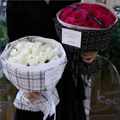 Goede prijs. Kleine Xiang-stijl bloemenboeket verpakkingsstof, bloemen cadeau verpakking wonder, high-end licht luxe stof, bloemen materialen groothandel online