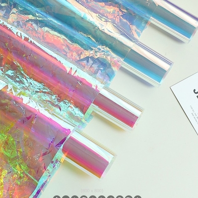 Goede prijs. Kleurrijk filmbloemenverpakkingspapier, parelvormig papier, laserregenboog, transparant zevenkleurig snoeppapier, kleurrijk bloemenverpakkingsmateriaal online