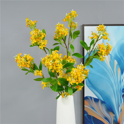 kopen Duizend mijl geur enkel tak gouden osmanthus gesimuleerde bloem hoge kwaliteit lila bloem woonkamer bureau zijde bloemen decoratie online manufacture