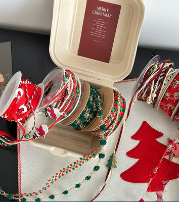 kopen DIY bloemenmaterialen Groen 1cm/5m kerstband voor decoratie en cadeaubon online vervaardiging