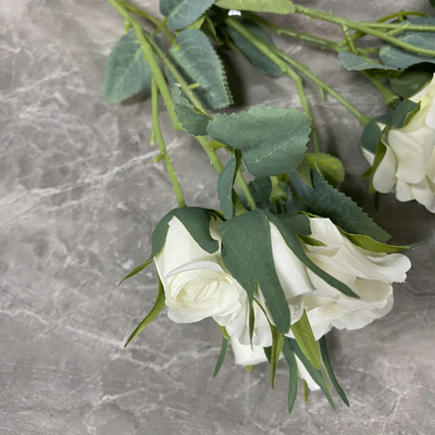 Goede prijs. 5 Dromerige rozen Bruiloft Handheld Bloemenversiering Bloemenarrangement Gedroogde bloemenornament Simulatie Rozenbundel online