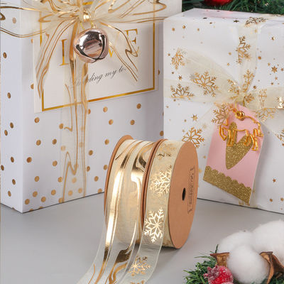 kopen Valentijnsdag Decoratie Sneeuwgaas Cadeau Taart Bloem Verpakking Lint Strik met Witte Vergulding online vervaardiging