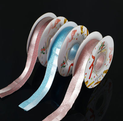 kopen Spot Supply Bruiloft gekleurd geweven Scallion lint voor verse bloemen cadeau verpakking online vervaardiging