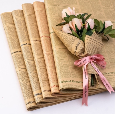 kopen Vele kleuren Vintage kraftpapier voor boekverpakking Geschenkverpakking Boeketverpakking Bloemenverpakking en Engelse kranten online manufacture