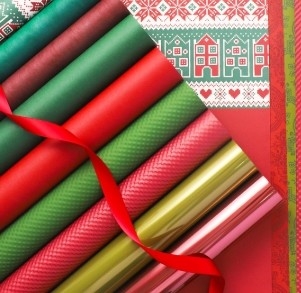 kopen Partysu Kerstmis Rood Groen Serie Waterdicht Bloemenverpakking Papier Levendig en Waterdicht online manufacture